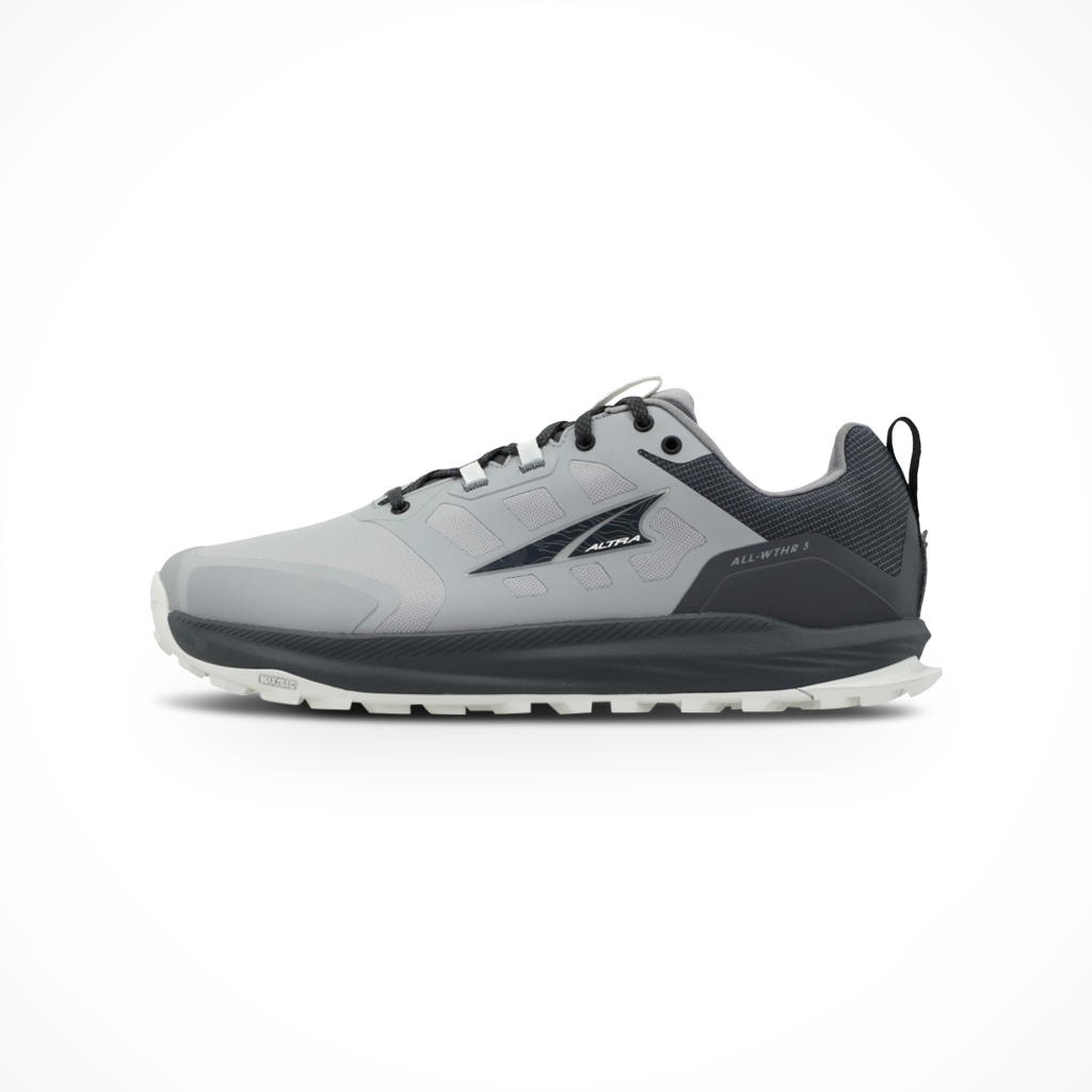 Product image: Altra Lone Peak 9 WP Low Grey Mens 2025, shown in primary marketing view.