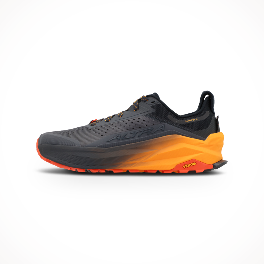 Product image: Altra Olympus 6 Mens Black Orange Mens 2025, shown in primary marketing view.