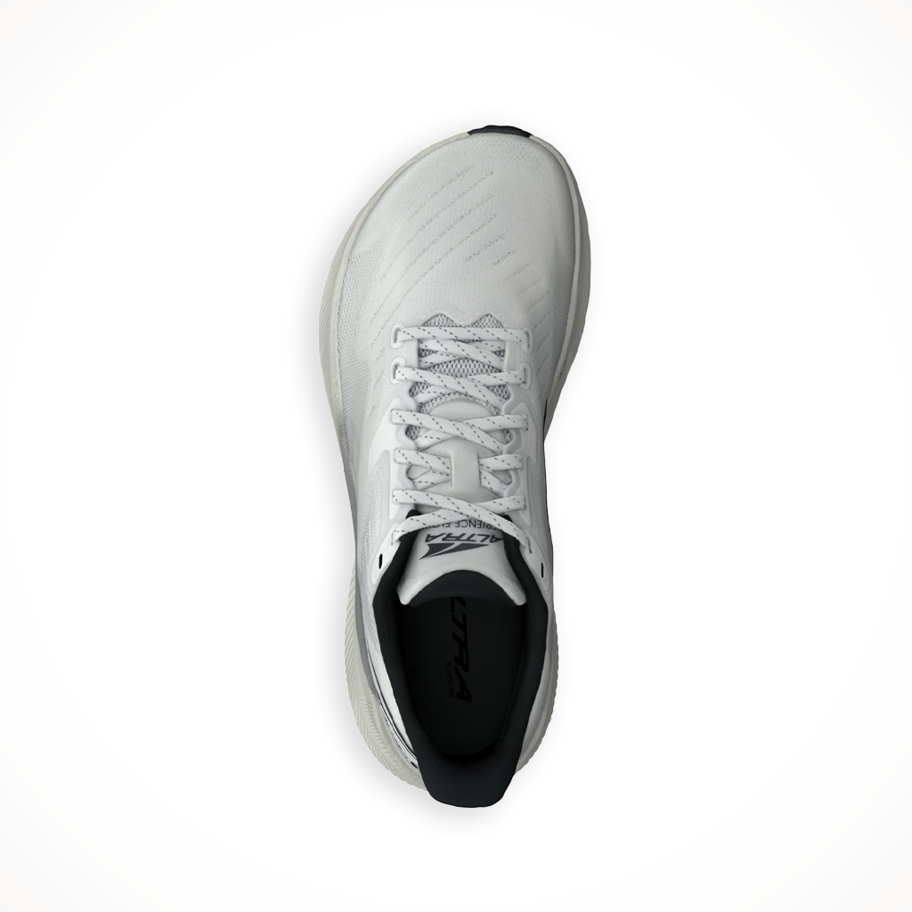 Product image: Altra Womens Experience Flow Grey White, shown from above.
