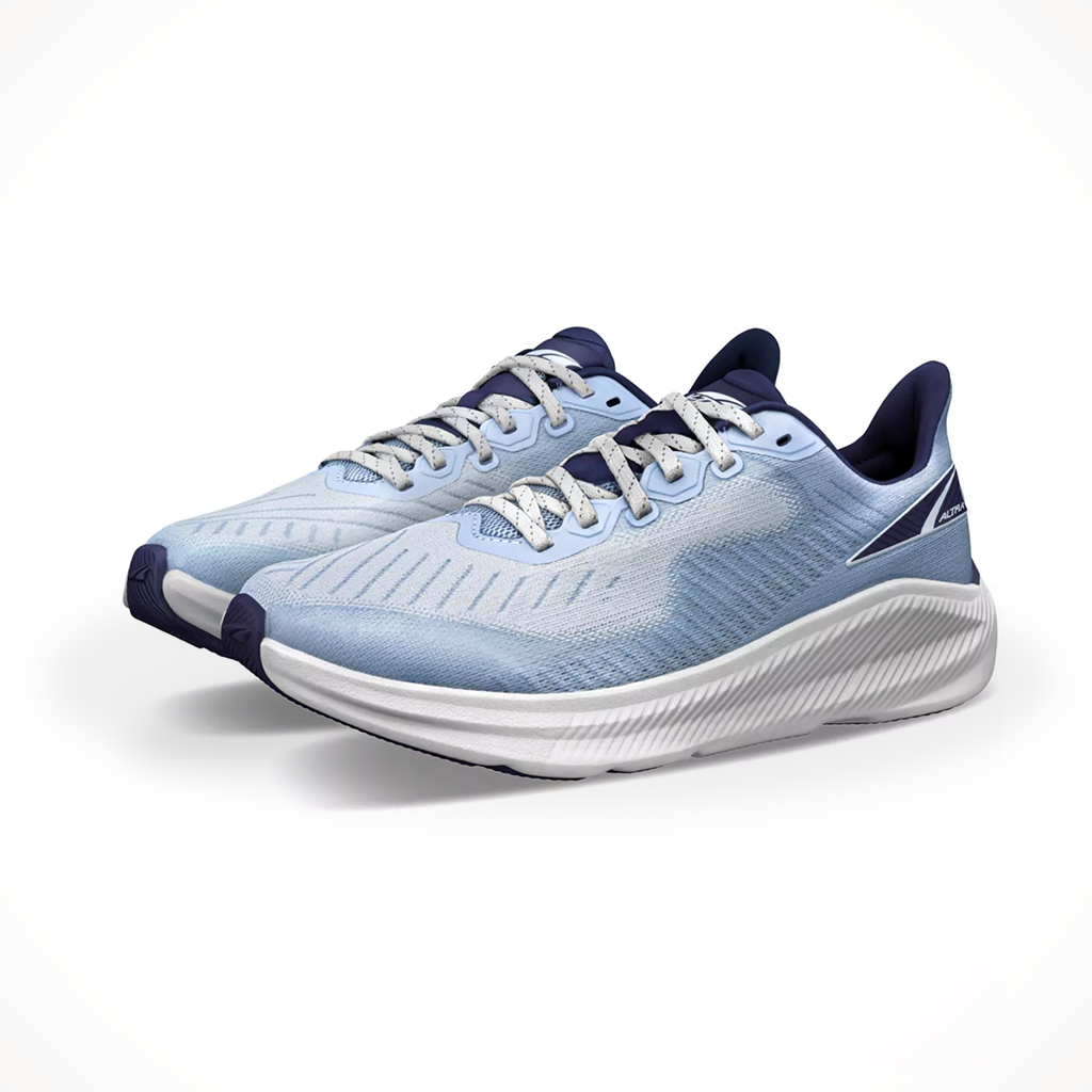 Product image: Altra Womens Experience Form Blue Grey, shown from a three-quarter angled view.
