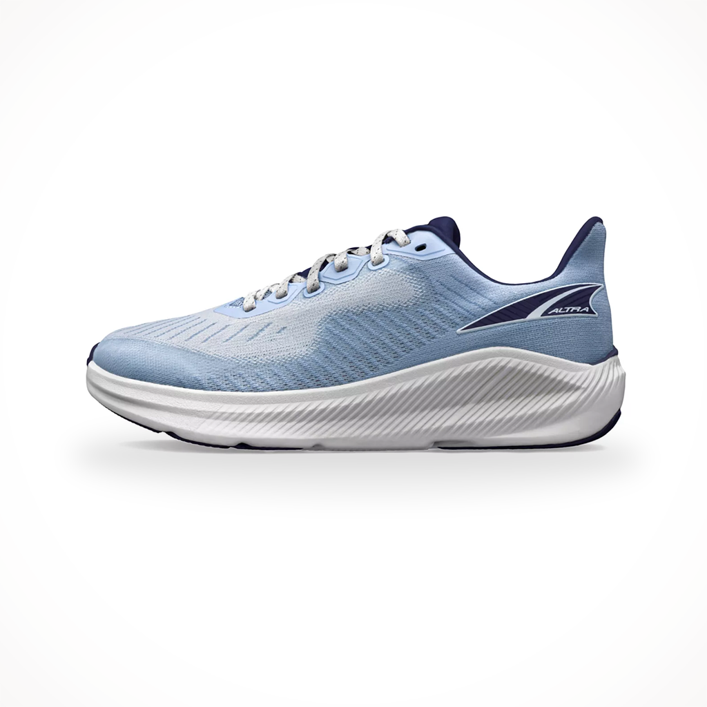 Product image: Altra Womens Experience Form Blue Grey, shown from the left side profile.
