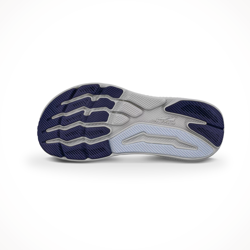 Product image: Altra Womens Experience Form Blue Grey, showing the outsole tread pattern.