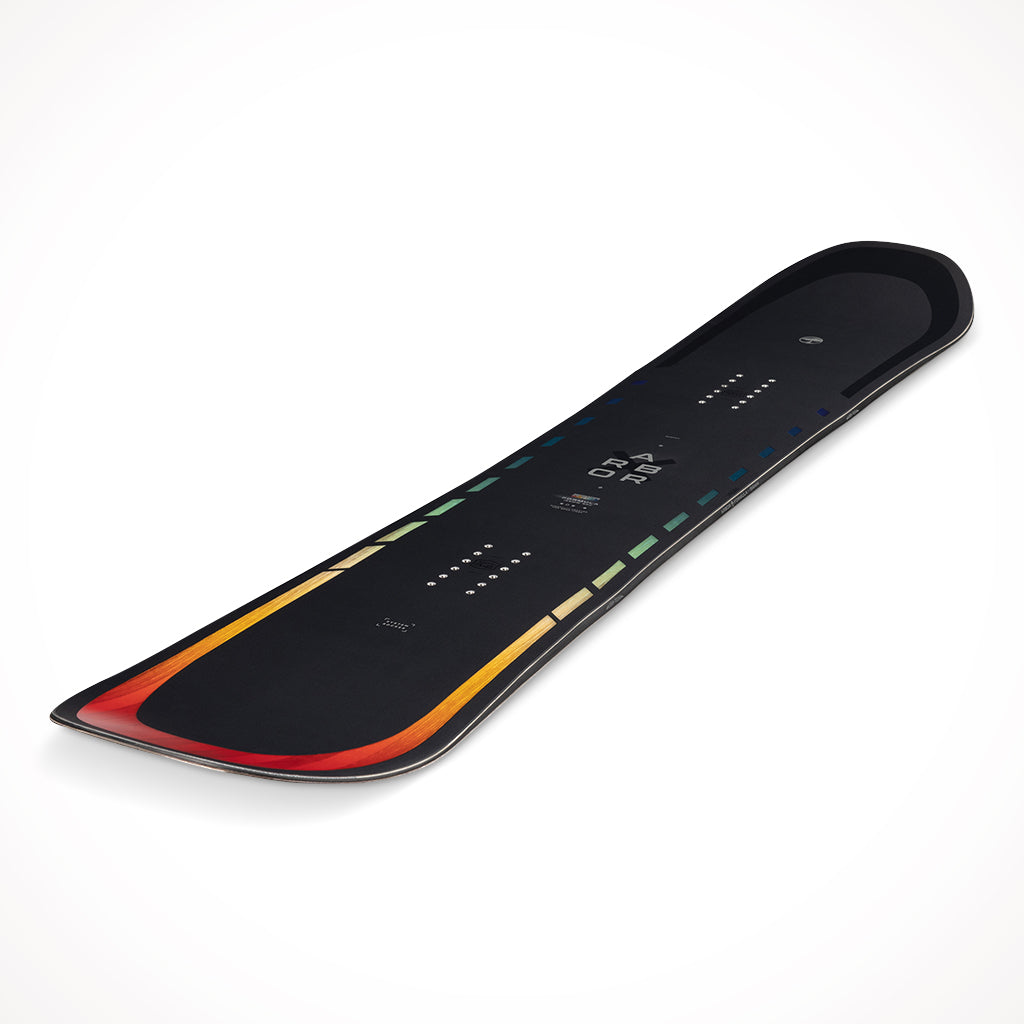 Product image: Arbor Formula Rocker Mens Snowboard 2024 Front, side profile view.
