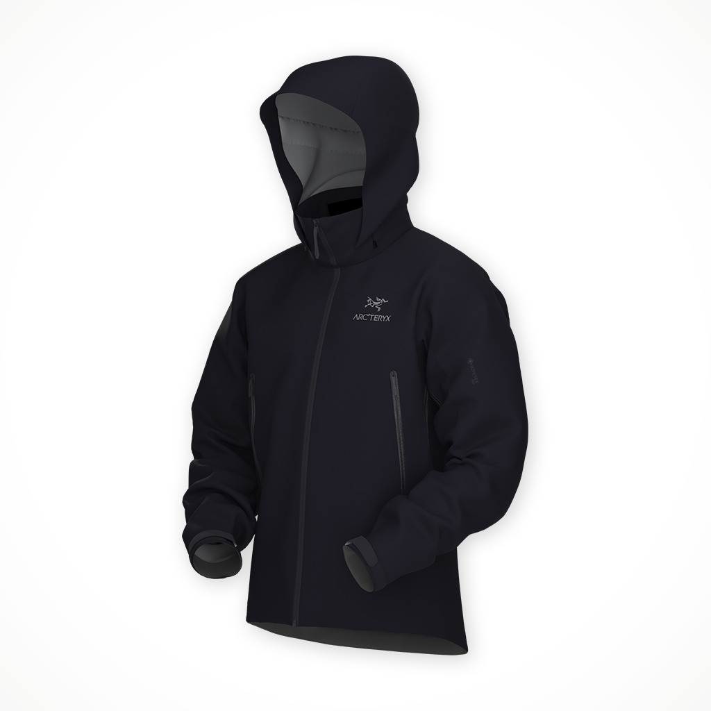 Product image: Arcteryx Beta AR Black Mens 2025, shown from a three-quarter angled view.