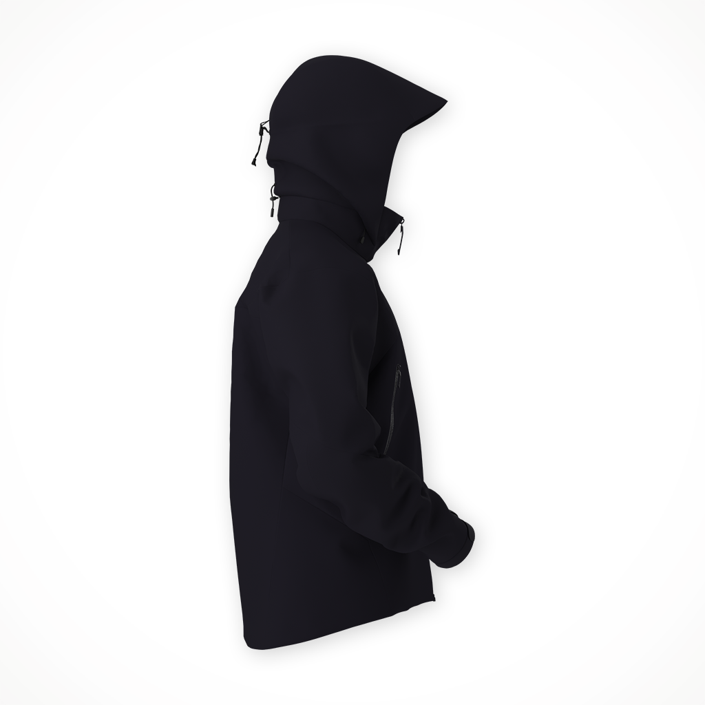 Product image: Arcteryx Beta AR Black Mens 2025, side profile view.