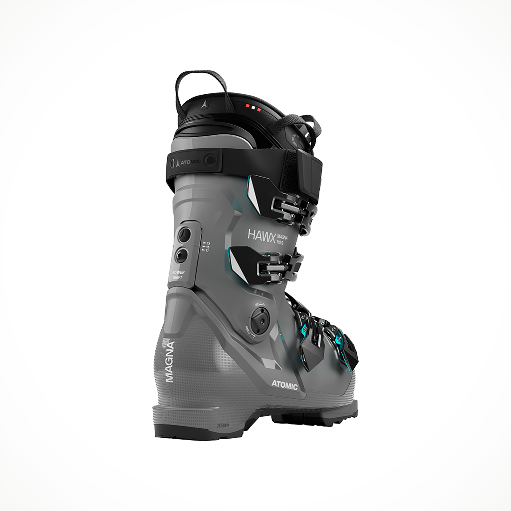 Product image: Atomic HAWX MAGNA 110S. anthracite Black mens 2026, shown from a three-quarter angled view.