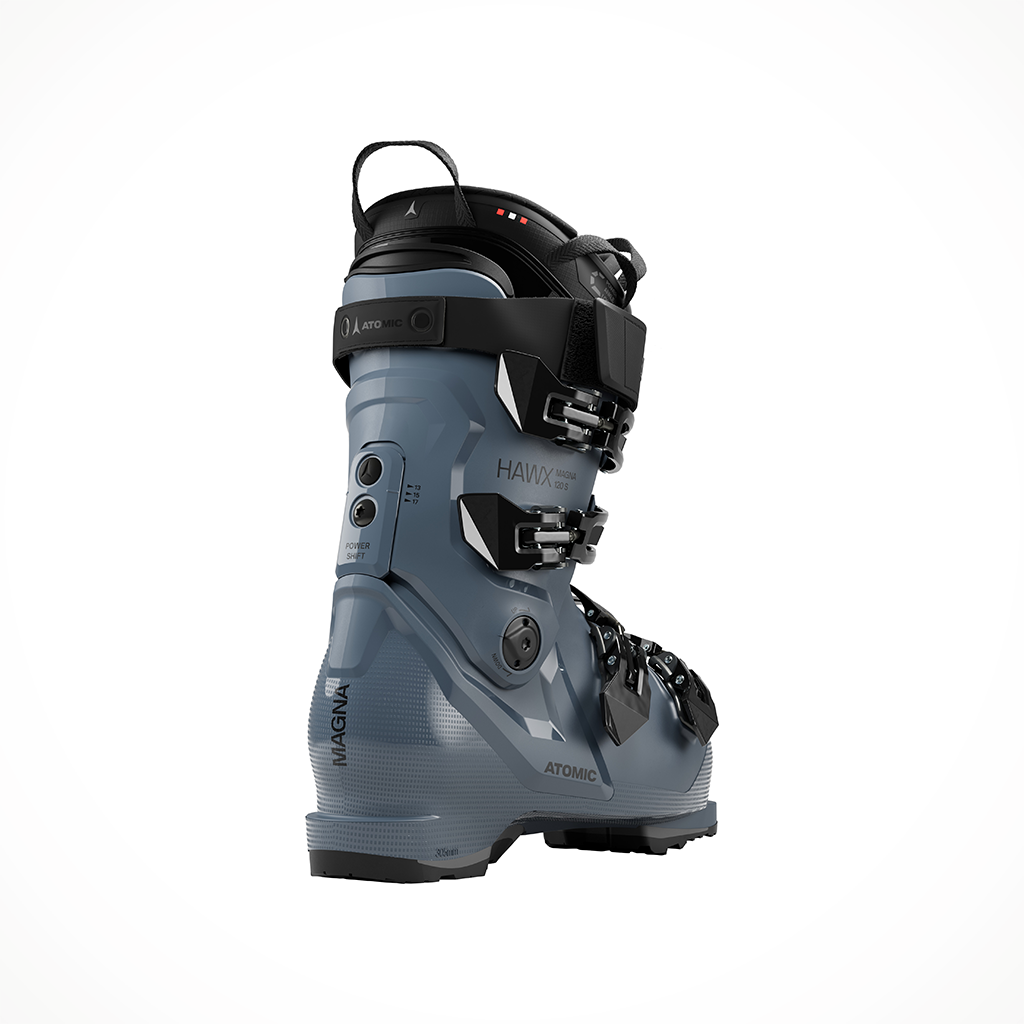 Product image: Atomic HAWX MAGNA 120S Glacier Black mens 2026, shown from a three-quarter angled view.
