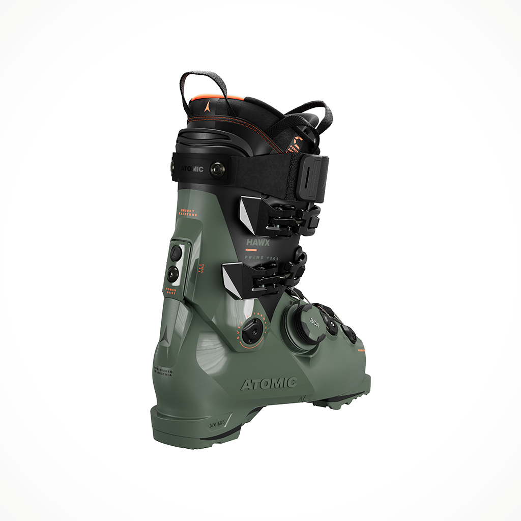 Product image: Atomic HAWX PRIME 120S BOA GW Army Green Mens 2026, shown from a three-quarter angled view.