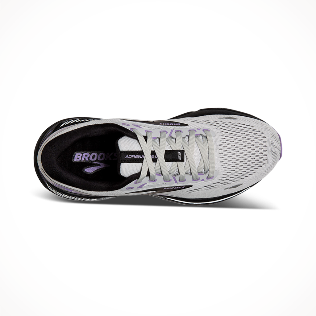 Brooks Womens Adrenaline GTS 23 Grey Black Purple Top