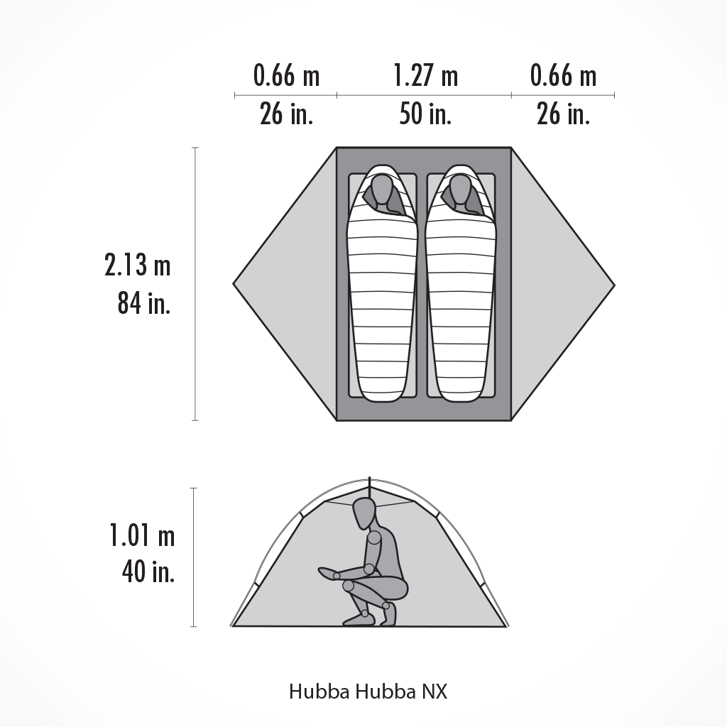 Camping Tents MSR Hubba Hubba 2 Floor Plan