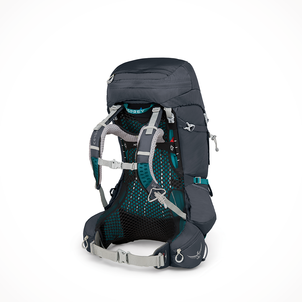 Camping Backpacks Womens Osprey Aura AG 50 Vestal Grey Interior