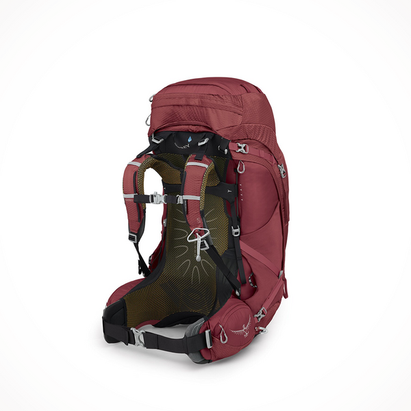 osprey aura ag 65 men's backpack Osprey Aura AG 65 Women's Backpack, Berry Sorbet Red / M/L