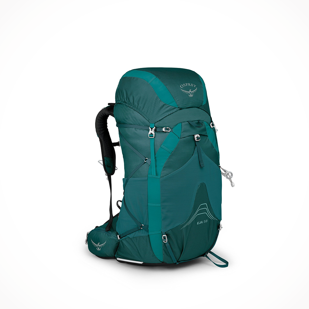 Camping Backpacks Womens Osprey Eja 58 Deep Teal Iso