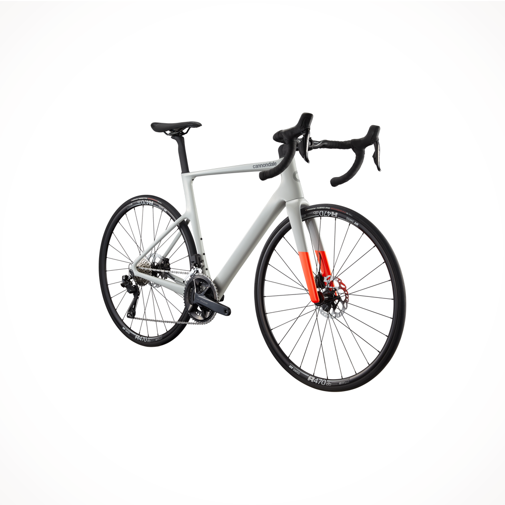 Product image: Cannondale 700 U S6 EVO Crb 3 Chalk 2023, shown from a three-quarter angled view.