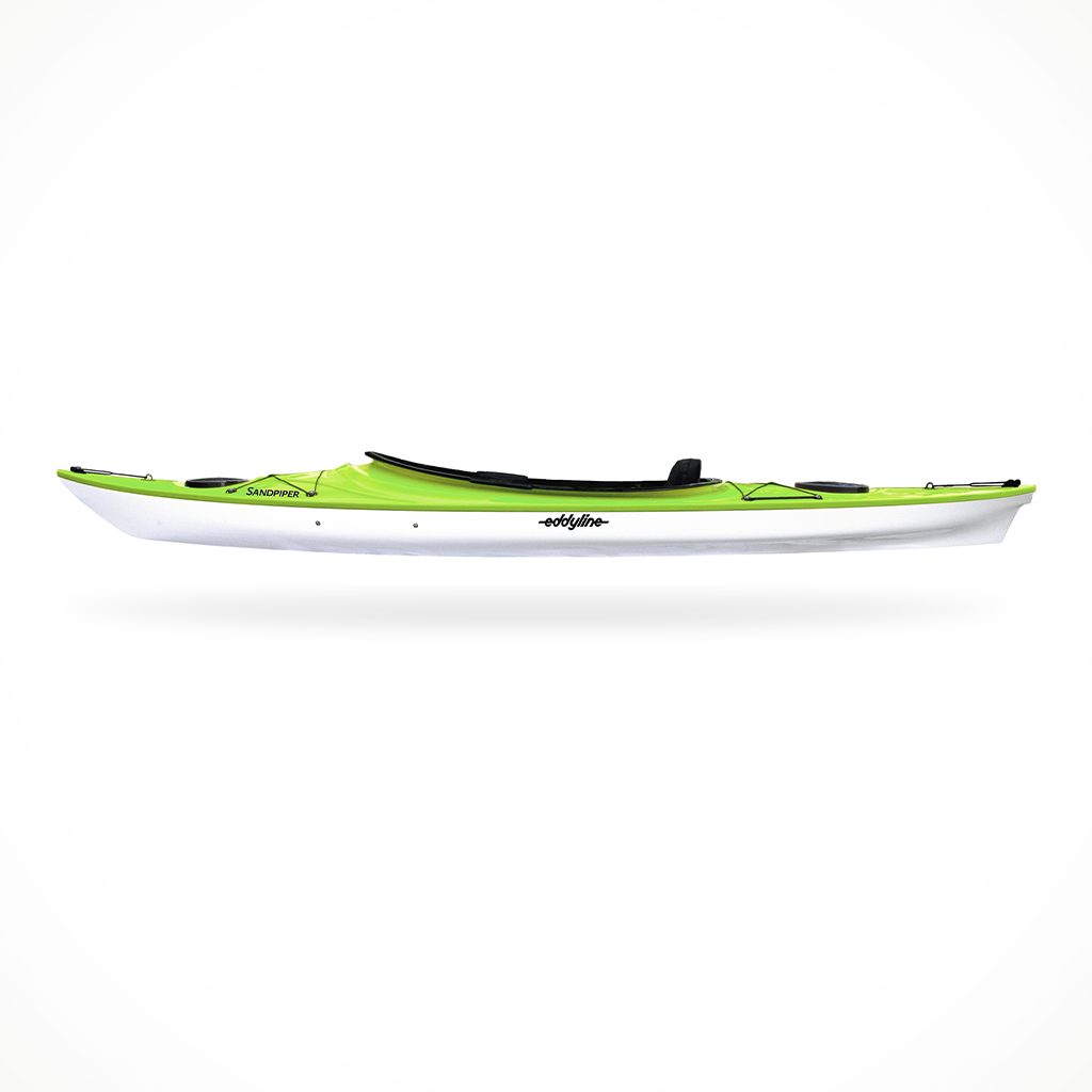 Product image: Eddyline Sandpiper Lightweight Lime, side profile view.