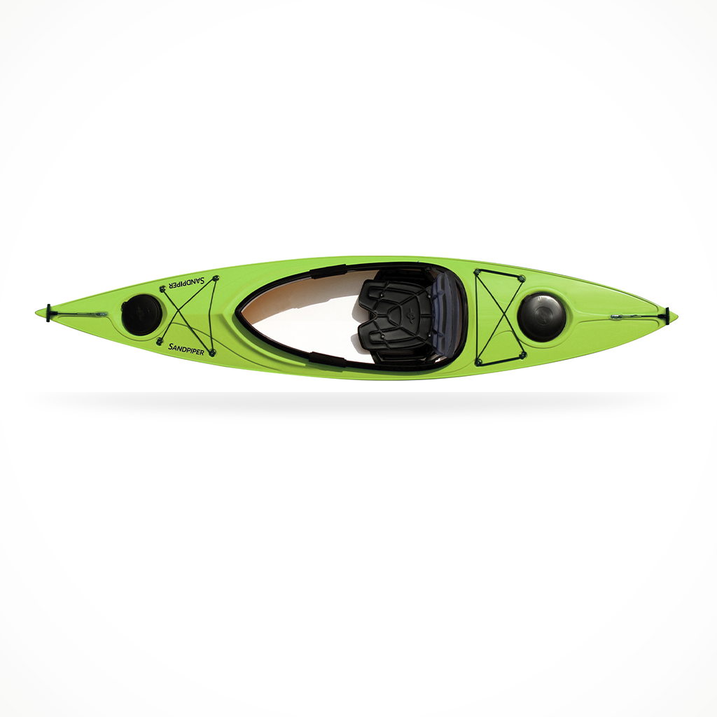 Product image: Eddyline Sandpiper Lightweight Lime, shown from above.