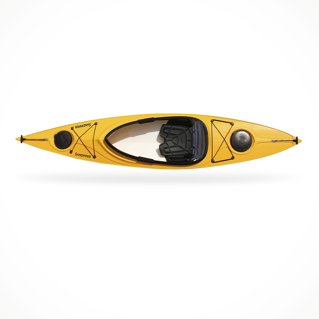 Product image: Eddyline Sandpiper Lightweight Yellow, shown from above.