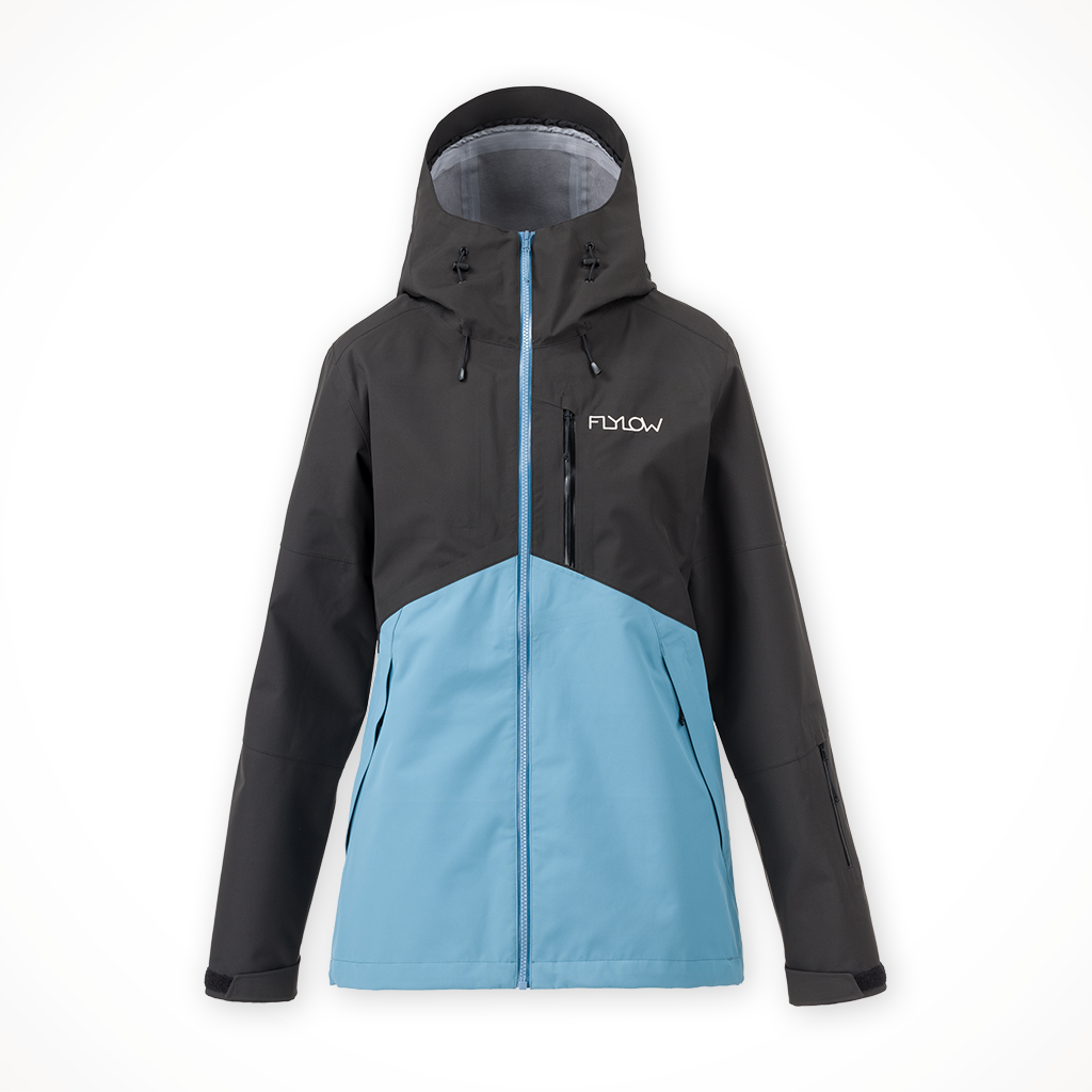 Product image: Flylow Billie Coat Black Vintage Blue Womens 2024, shown from the front.