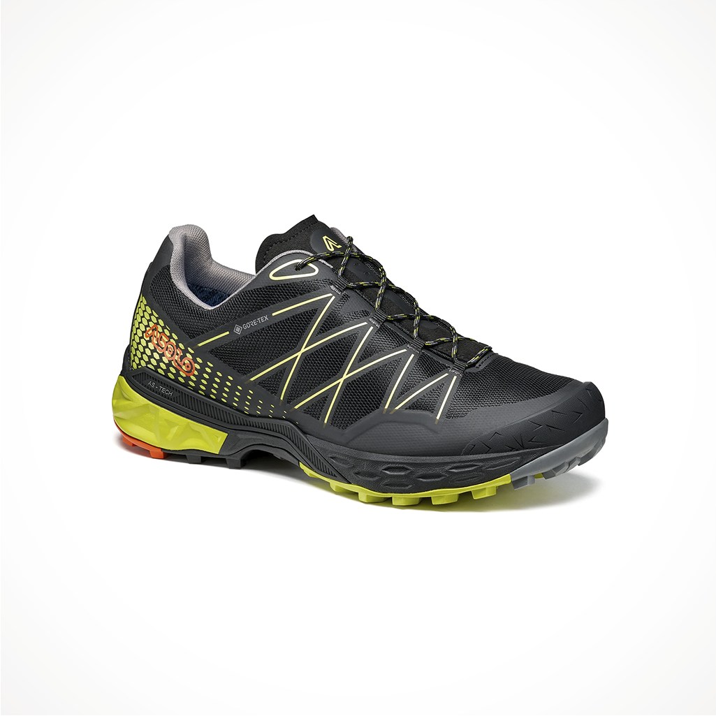 Footwear Asolo Mens Tahoe GTX Black Safety Yellow Iso