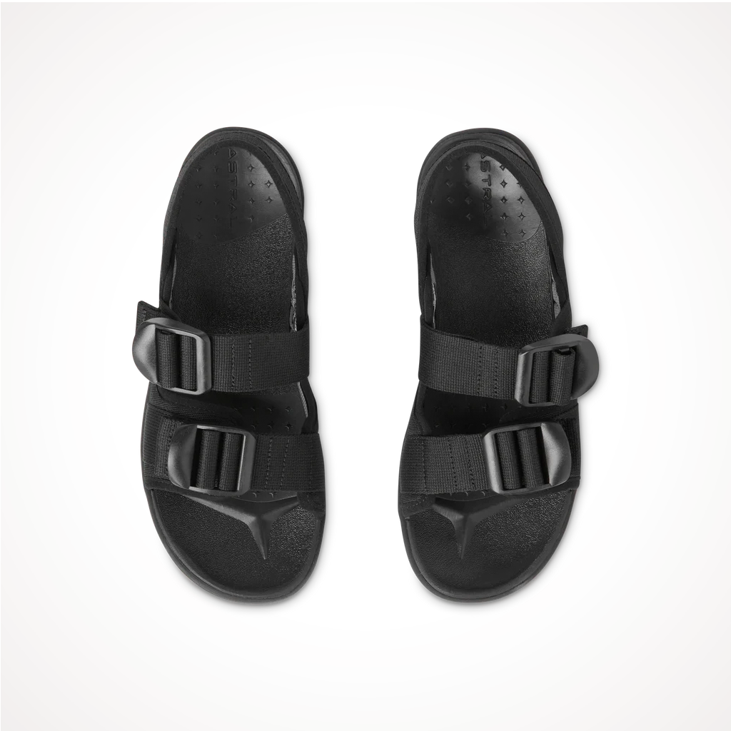 Product image: Footwear Astral Womens Webber Stealth Black, shown from above.