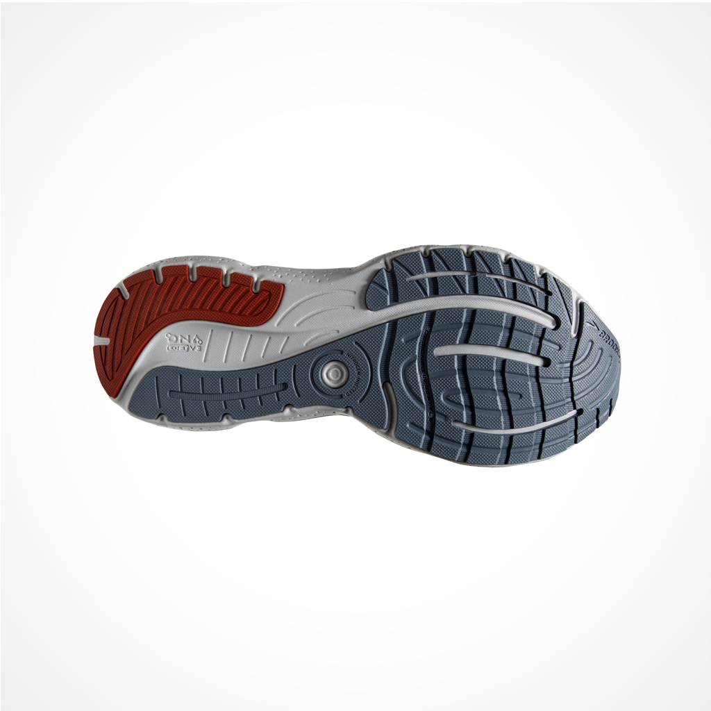 Footwear Brooks Mens Glycerin 20 Grey Chili Oil Orange Sole