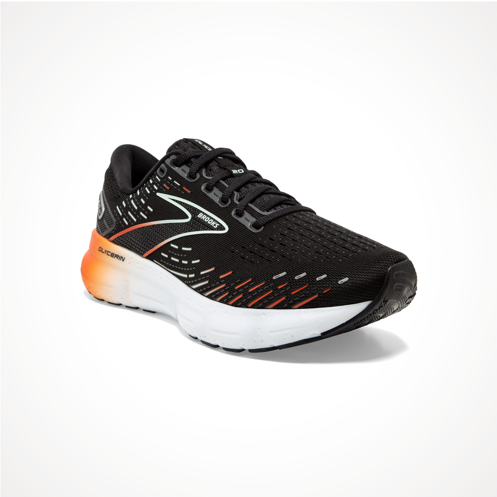 Footwear Brooks Womens Glycerin 20 Black Red Opal Iso