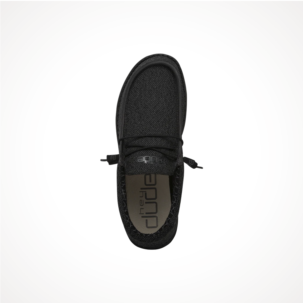 Footwear Hey Dude Mens Wally Sox Micro Total Black Top