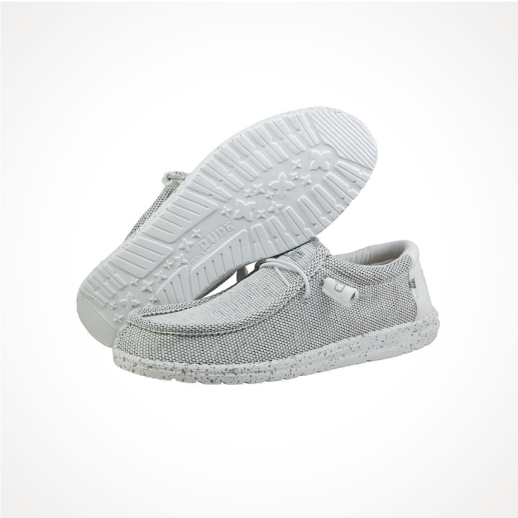 Footwear Hey Dude Mens Wally Sox Stone White Iso 2