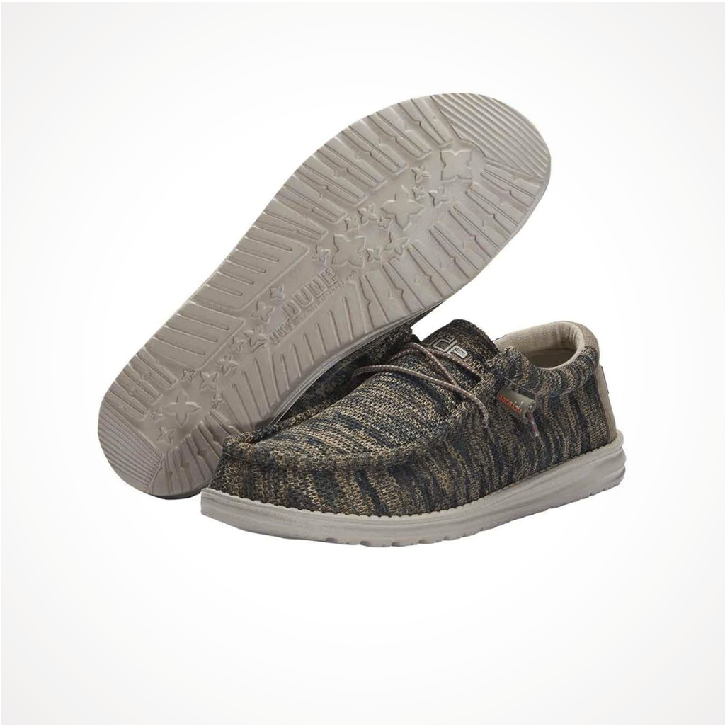 Footwear Hey Dude Mens Wally Sox Stone Woodland Camo Iso 2