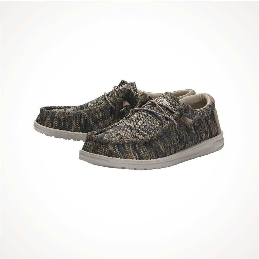Footwear Hey Dude Mens Wally Sox Woodland Camo Iso