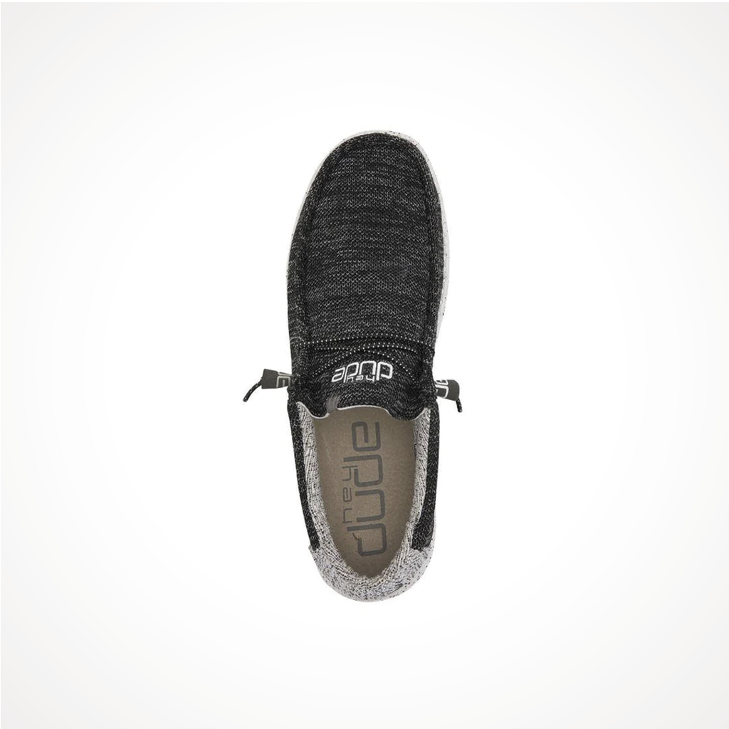Product image: Footwear Hey Dude Mens Wally Stretch Meteorite, shown from above.