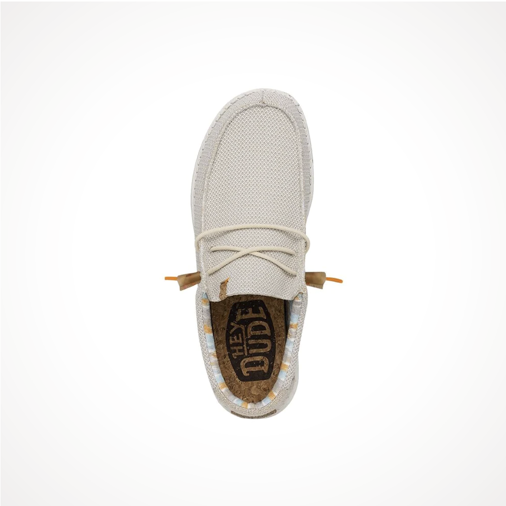 Product image: Footwear Hey Dude Mens Wally Stretch Tofu, shown from above.