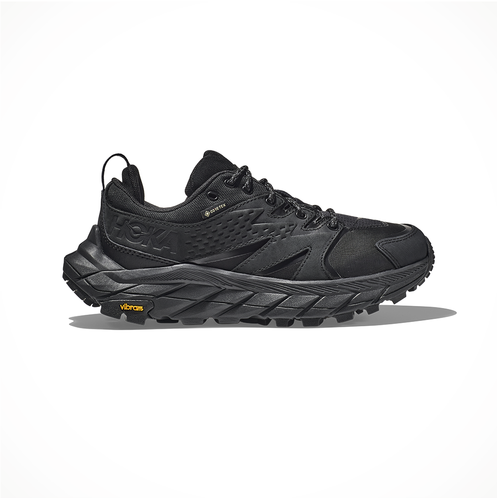 Footwear Hoka Mens Anacapa Low GTX Black Black Side