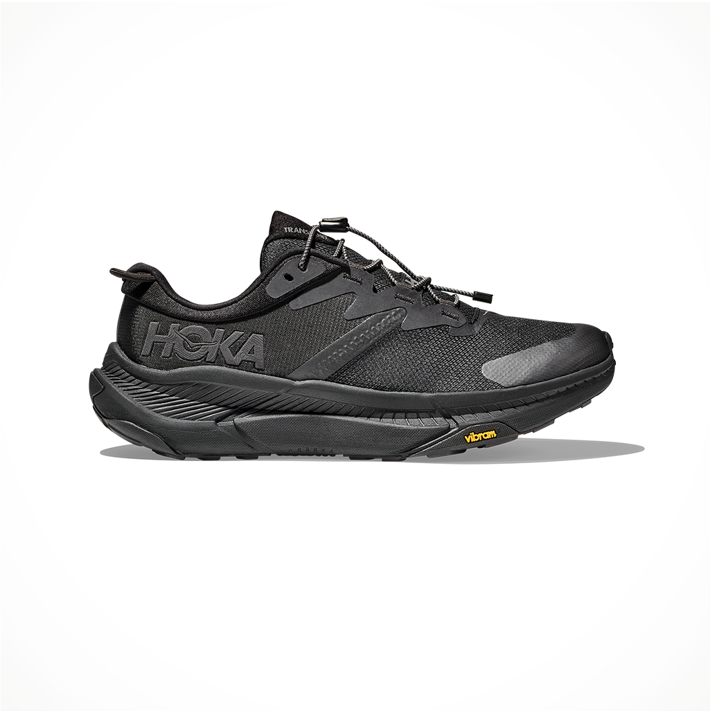 Footwear Hoka Mens Transport Black Black Side