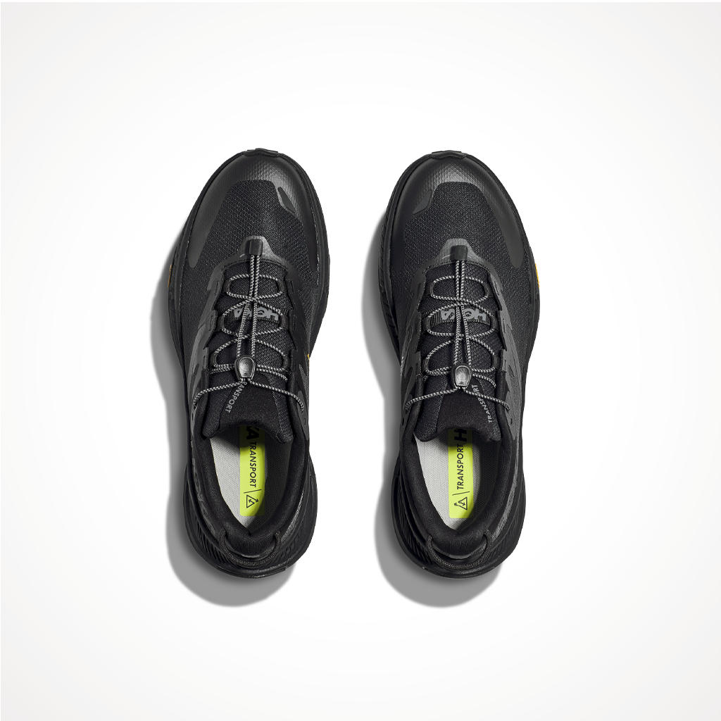 Footwear Hoka Mens Transport Black Black Top