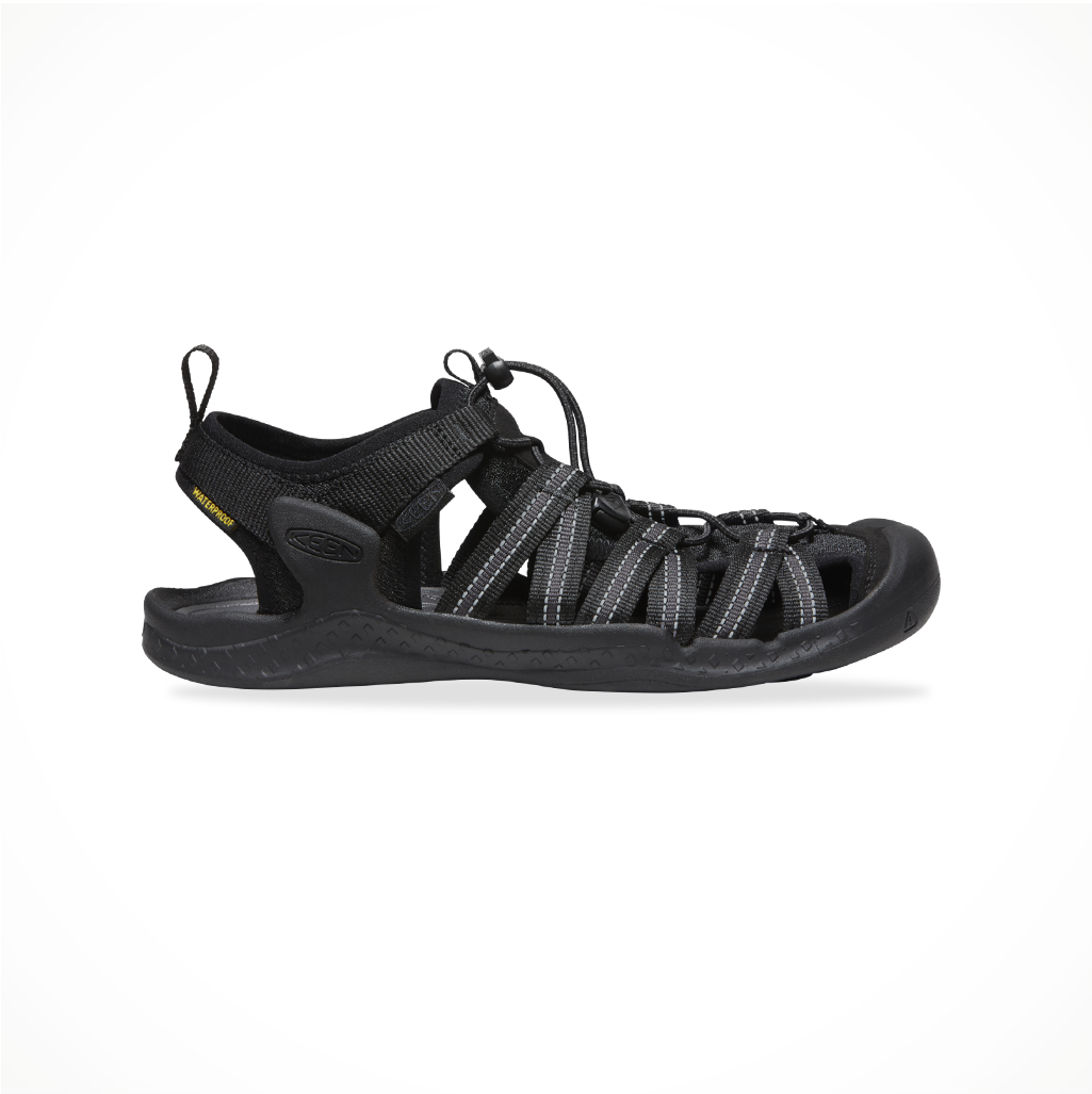 Product image: Footwear Keen Mens Drift Creek H2 Black Black, side profile view.