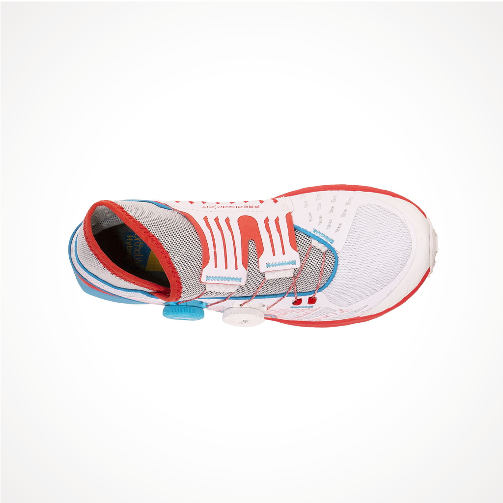 Product image: Footwear La Sportiva Womens Jackal II BOA White Hibiscus, shown from above.
