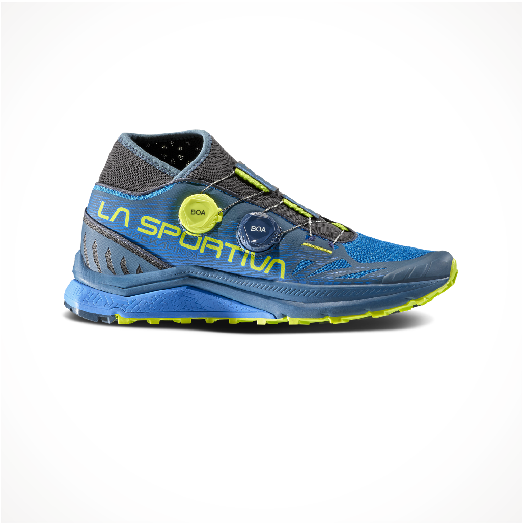 Footwear La Sportiva Mens JackalII BOA Storm Blue Lime Punch Side