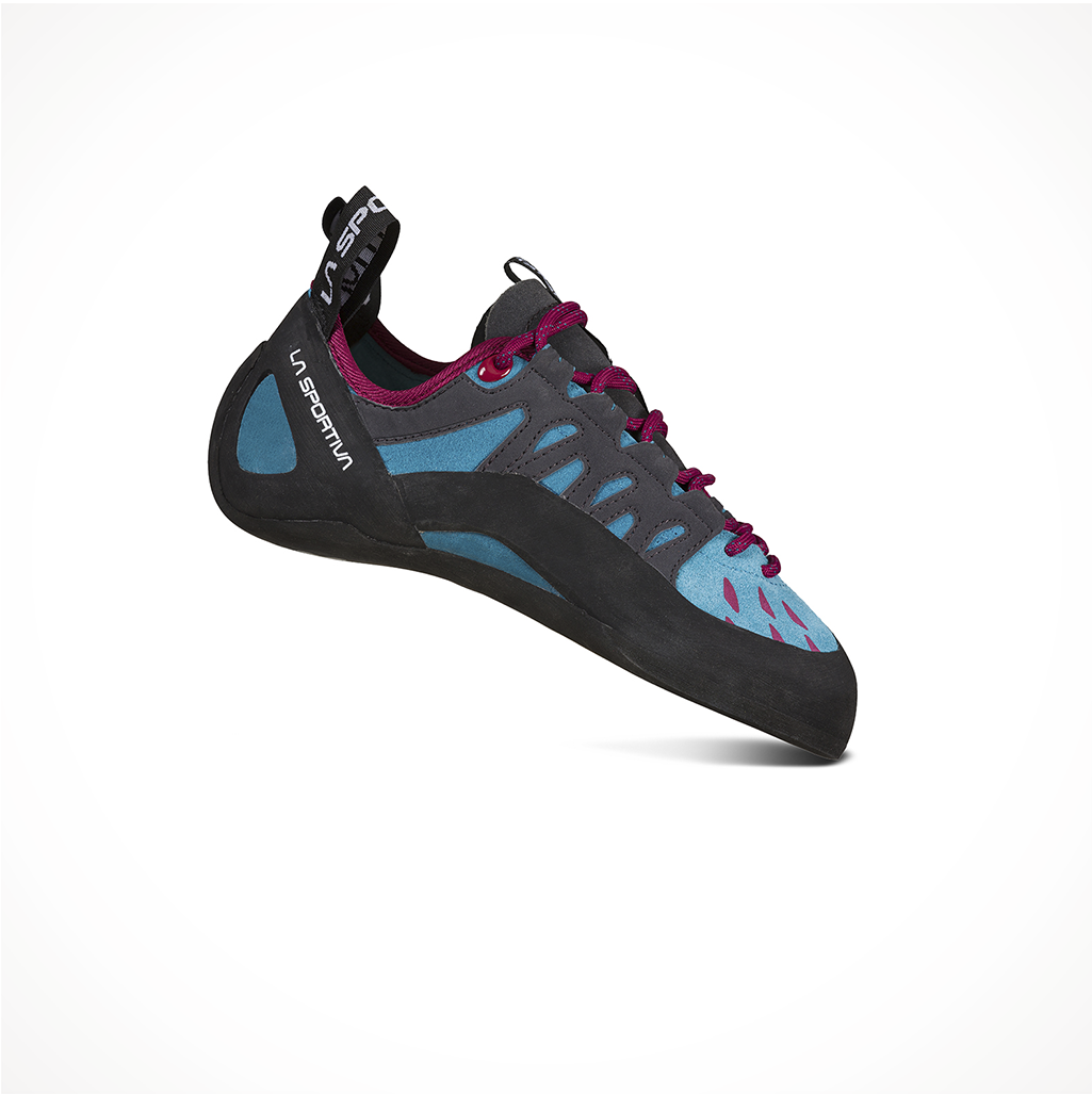 Footwear La Sportiva Womens Tarantulace Topaz Red Plum Side