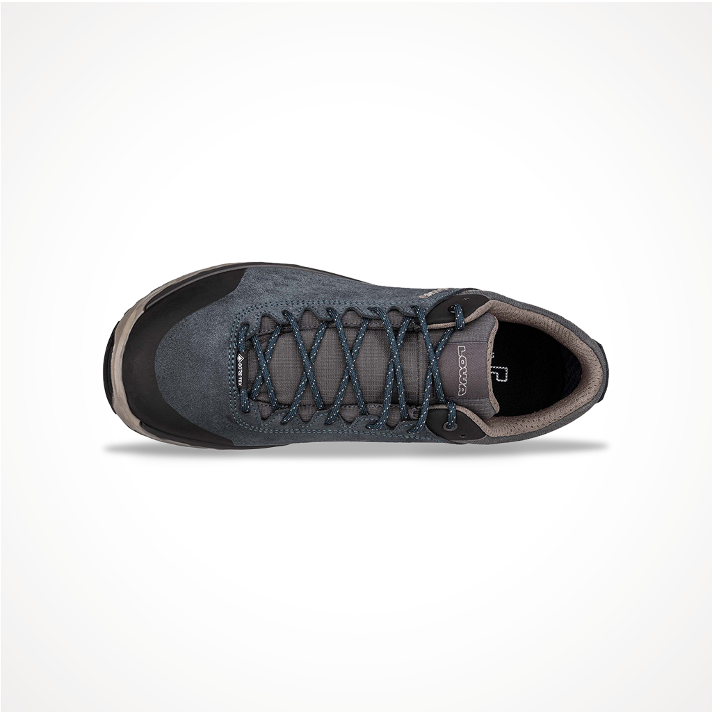 Footwear Lowa Mens Malta GTX Lo Steel Blue Dune Top