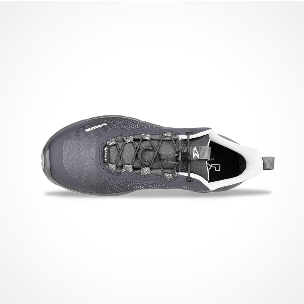 Product image: Footwear Lowa Womens Merger GTX Lo Anthracite Lavender, shown from above.