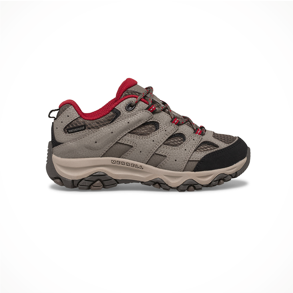 Footwear Merrell Kids Moab 3 Low Waterproof Boulder Red Side