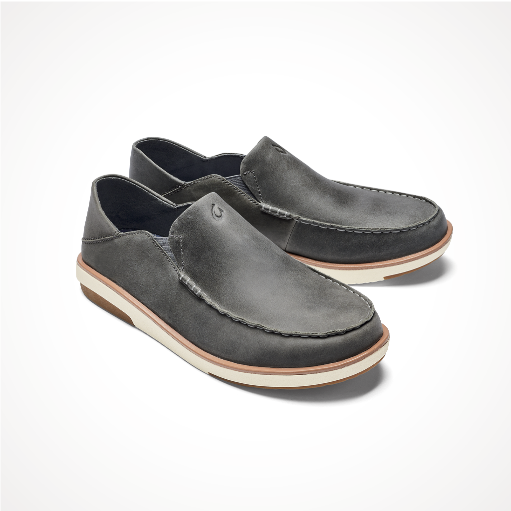 Product image: Footwear Olukai Mens Kalia Ash, shown from a three-quarter angled view.