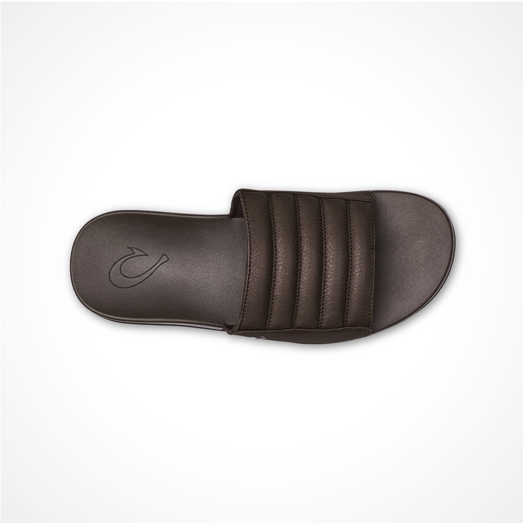 Product image: Footwear Olukai Mens Maha Olu Dark Wood, shown from above.