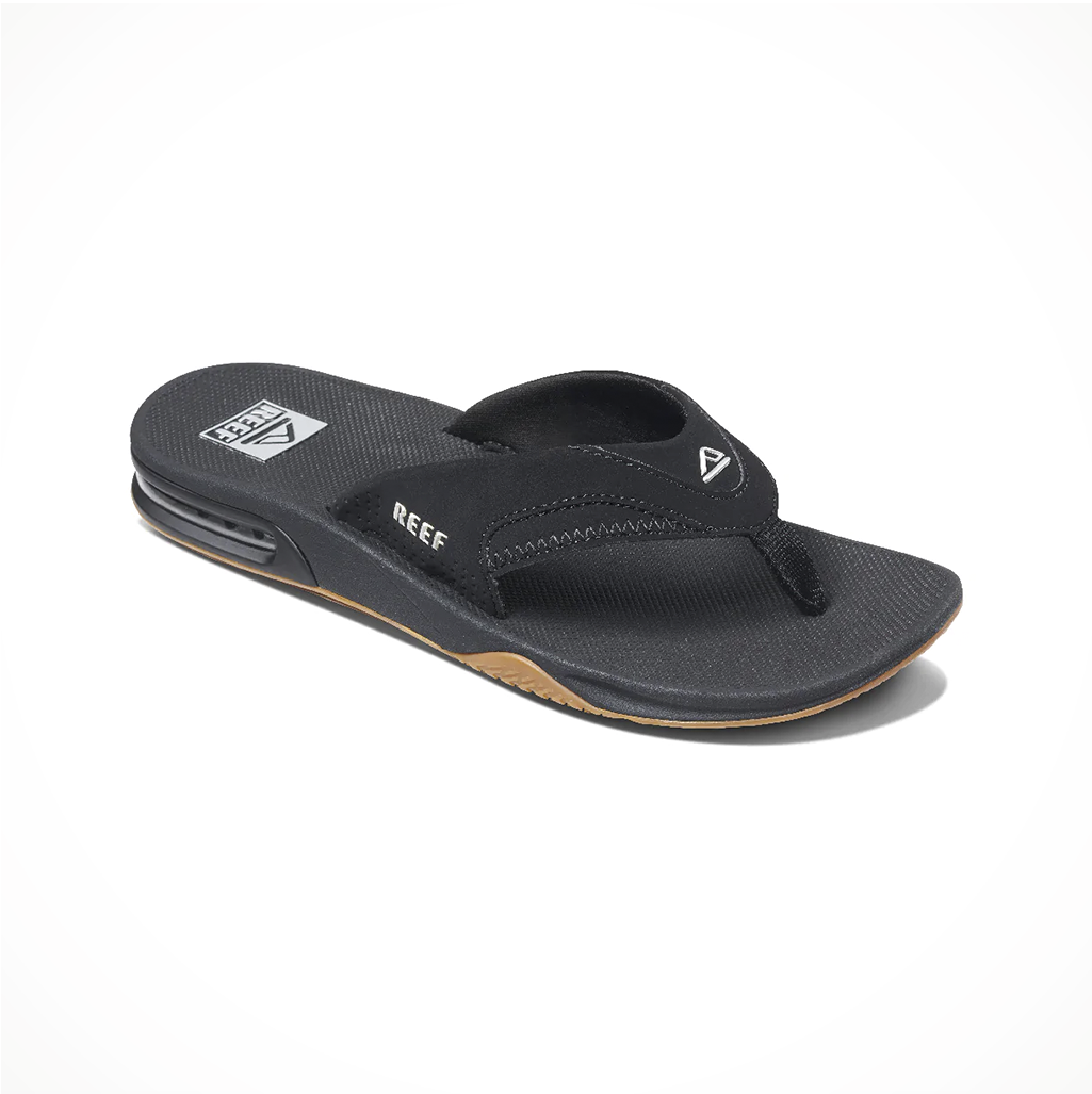 Footwear Reef Mens Fanning Black Silver ISO