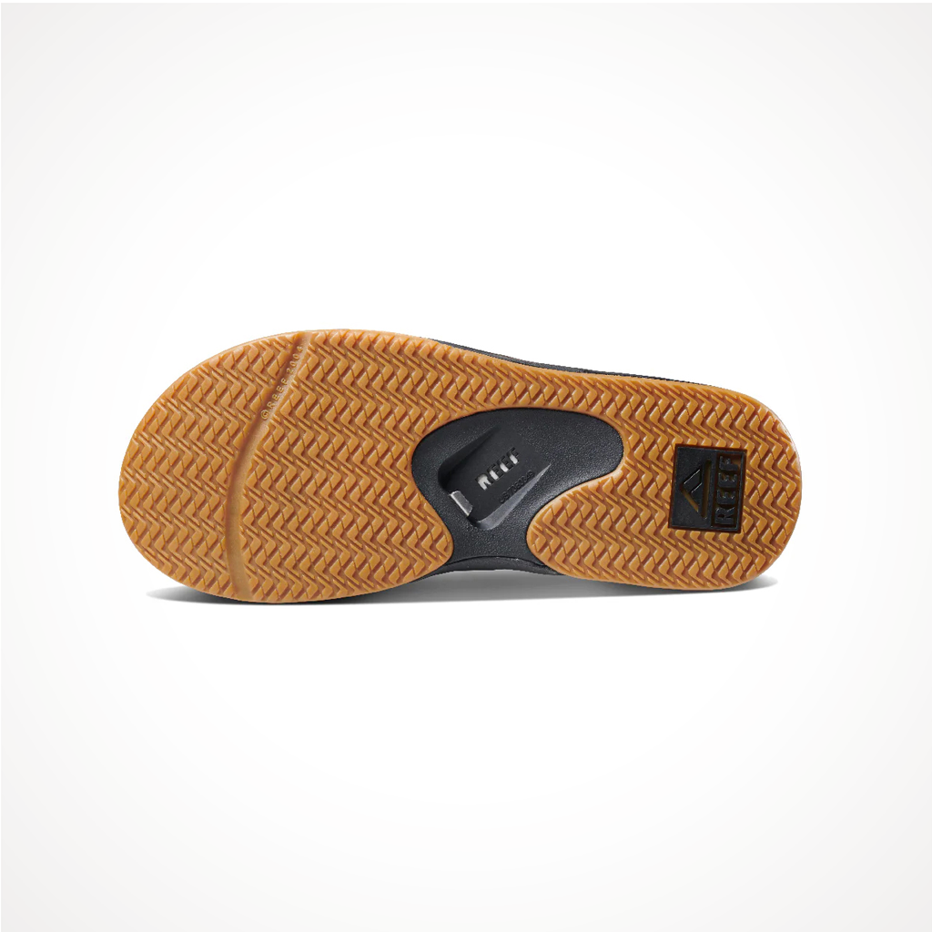 Footwear Reef Mens Fanning Black Silver Sole