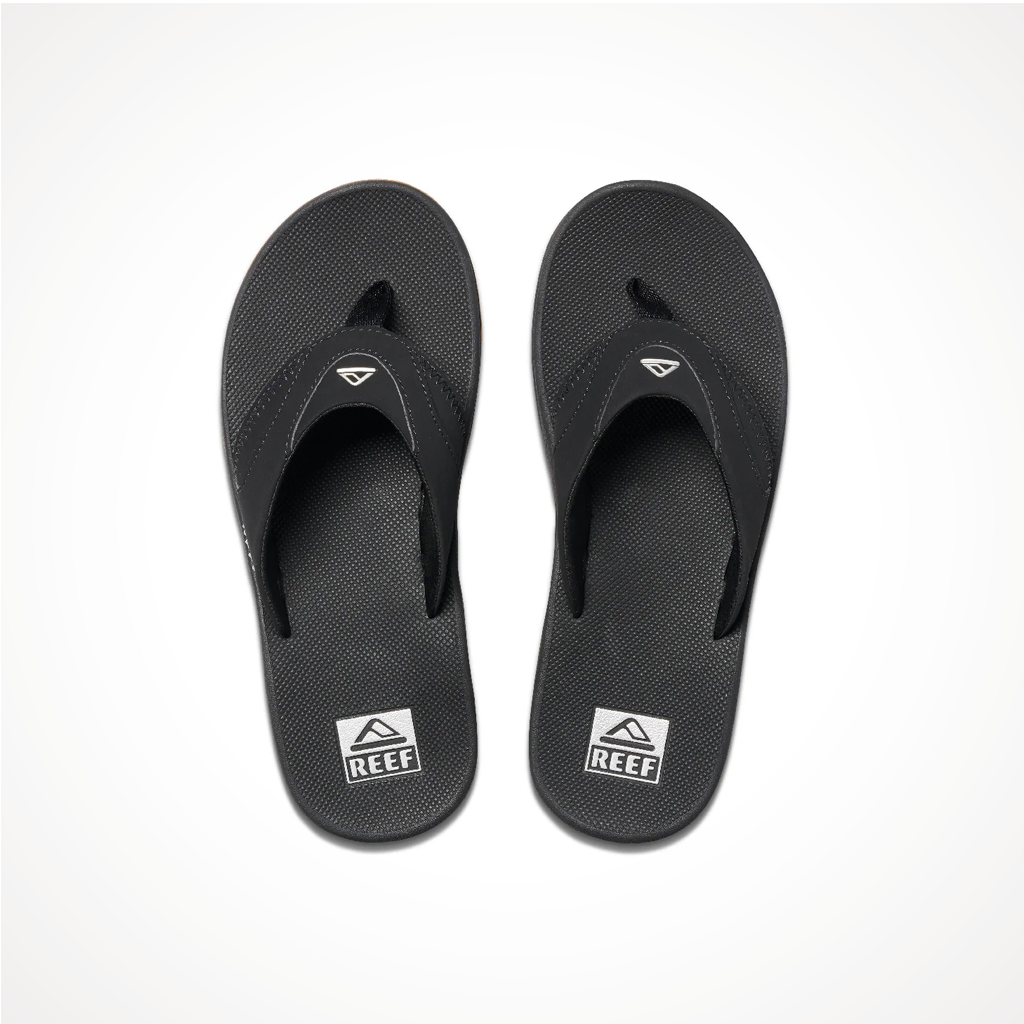 Footwear Reef Mens Fanning Black Silver Top