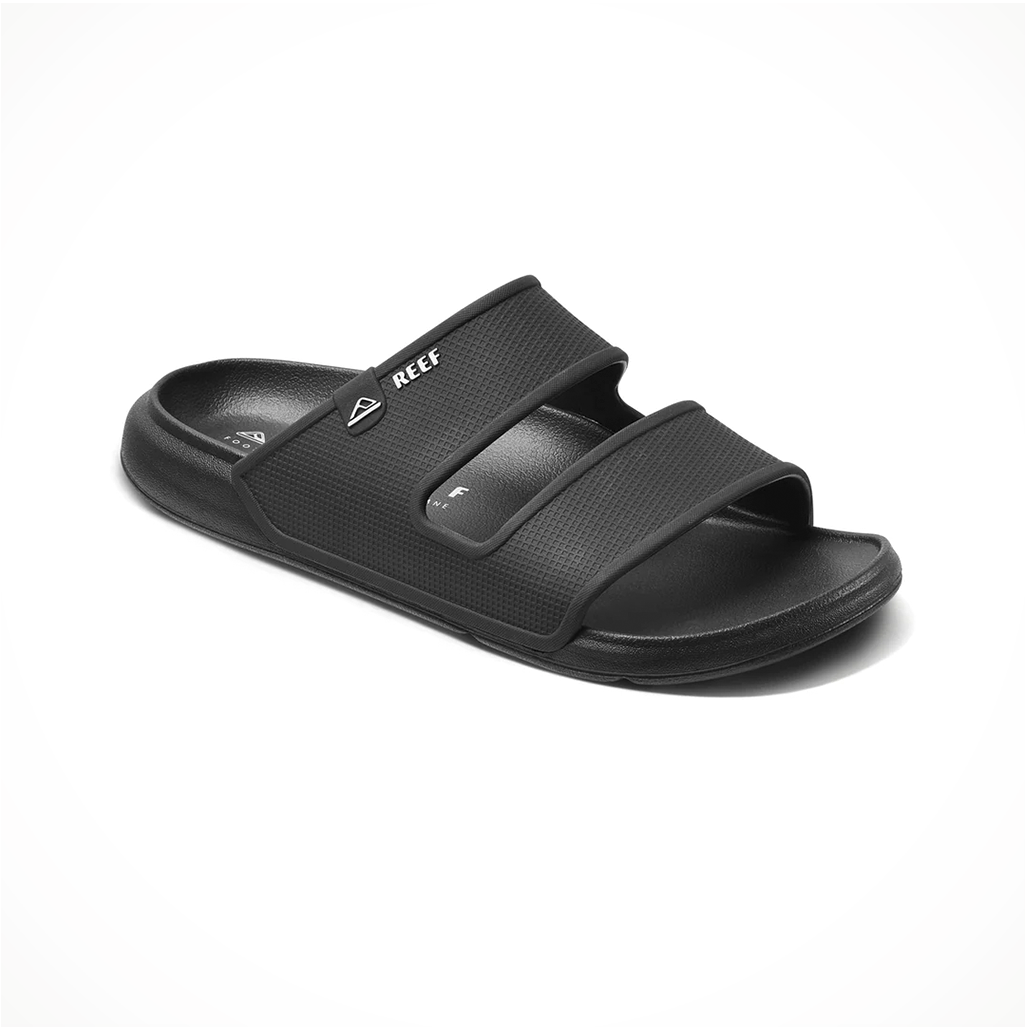 Product image: Footwear Reef Mens Oasis Double Up Black, shown from a three-quarter angled view.
