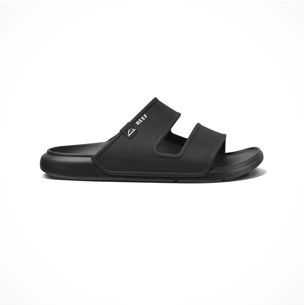Product image: Footwear Reef Mens Oasis Double Up Black, side profile view.