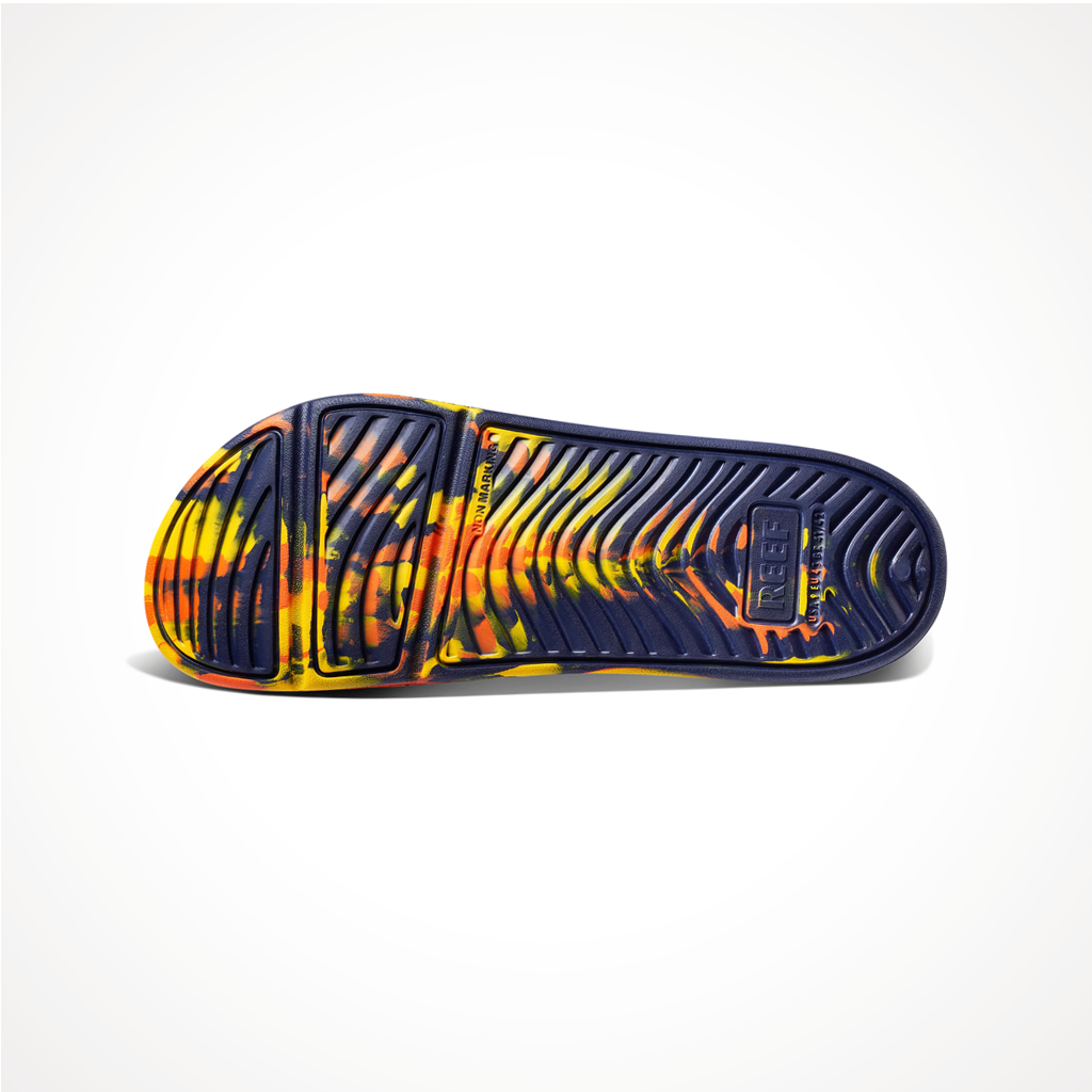 Product image: Footwear Reef Mens Oasis Double Up Navy Sunset, showing the outsole tread pattern.
